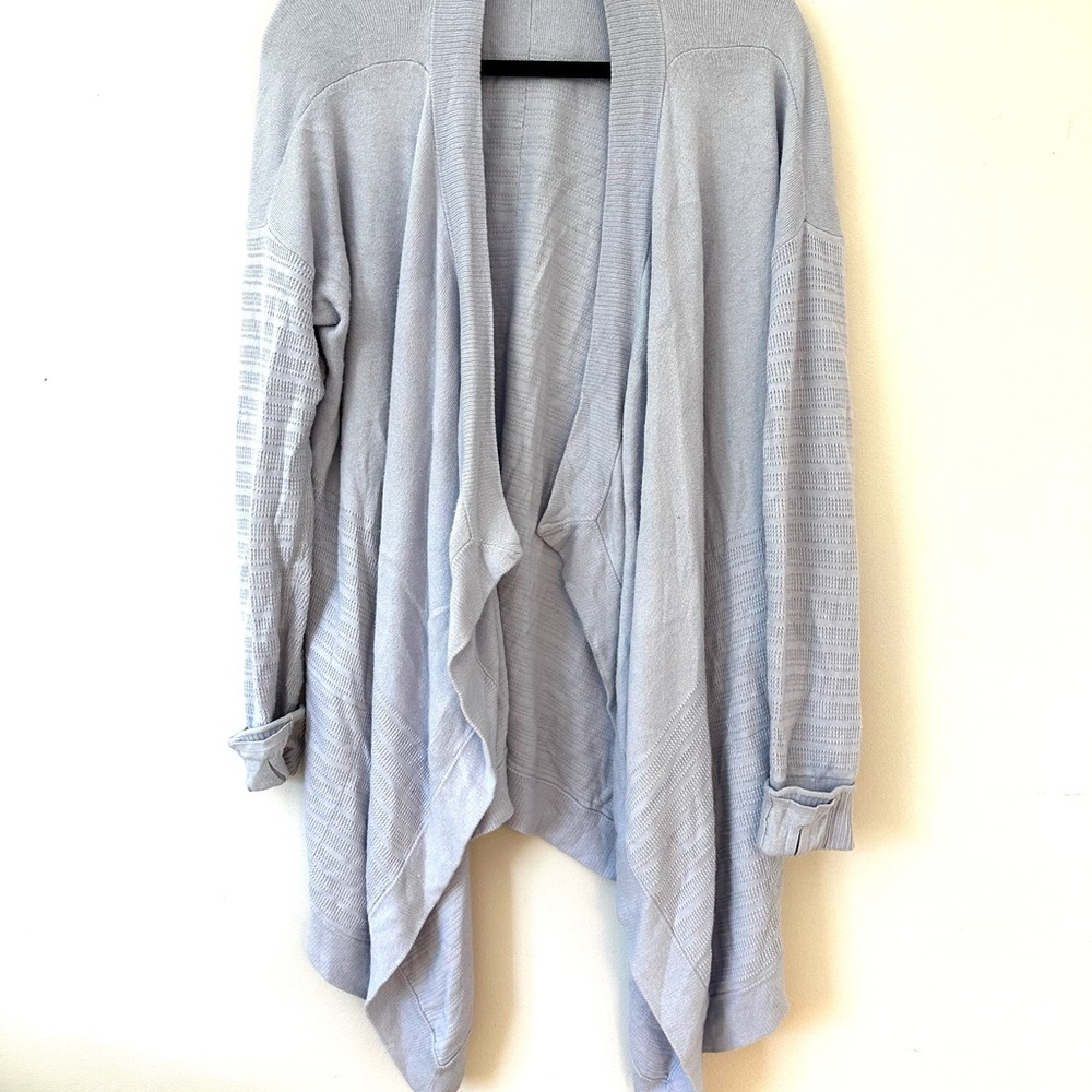 lululemon Find your calm Light Blue Open Front Cardigan M/L